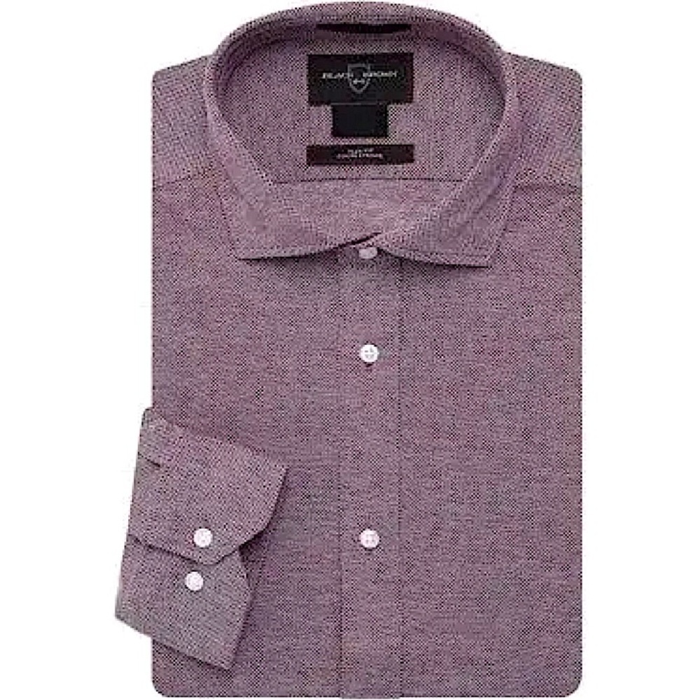 NWT Black Brown 1826 Burgundy Men’s Button-Down Shirt size 32/33
